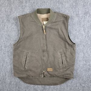 C.E. Schmidt TV53OD Sherpa Lined Duck Canvas Vest Size L Olive Green BarnCore